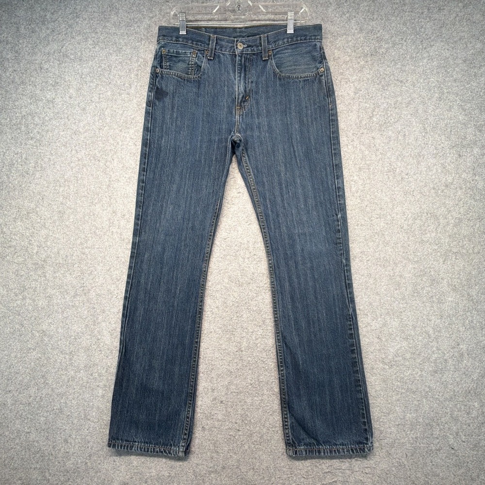 Levis 527 Jeans Mens 32x34 (Fits 33x32) Blue Dark Bootcut Western Cowboy
